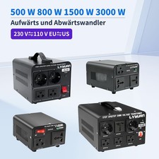 500W 1500W 3000W Transformator Spannungswandler 230V⇋110V Step Down & Up EU⇋US
