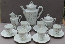 Jugendstil Friedrich Kästner 6 x Tasse mit Untere Kanne Zuckerdose Sahnekännchen