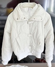 Damen Steppjacke, Blouson Gr. S weiß Reißverschluss und Klettschliessen