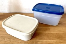 2 x Dose TUPPERWARE + EMSA Tupper Aufbewahrung Frischhaltedose eckig Gefrierdose