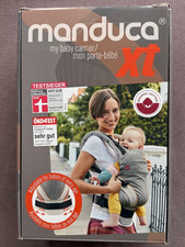 Manduca XT Babytrage Denim Black Toffee Baumwolle schwarz/grau Testsieger