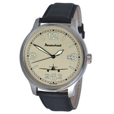 Messerschmitt Fliegeruhr Quarz ME42-ALU-L 5 ATM swiss-Ronda-Quarzwerk Edelstahl