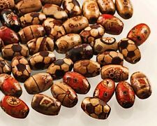 Deal heute: bunte Holzperlen Bastelholz Großlochperle DIY ovale Holzolive - 13mm