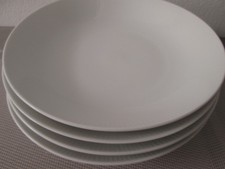 4x Retsch Arzberg Suppenteller Speiseteller Teller tief weiß 21 cm Rillen Rand