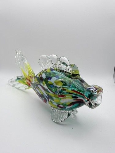 Murano stil glasfisch skulptur - murano,