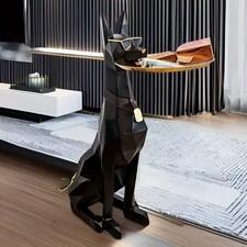 Harz Dobermann Hund Statue Luxus Innen Beistelltisch geschenk für weihnachten