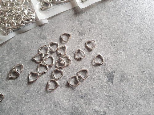 Perlenrahmen herz 14x14 - 14x14, mm