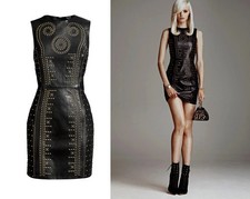versace for h&m lederkleid mit