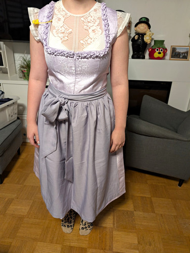 Damen dirndl lila ärmellos - damen,
