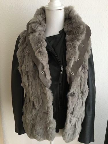 Damen pelzweste grau - pelzweste,