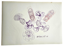 Dieter Roth handsigniert nummeriert Unikat Stempelgrafik auf Transparentpapier