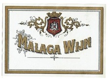 Vintage Weinetikett Malaga