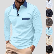 Herren Kontrast Poloshirt