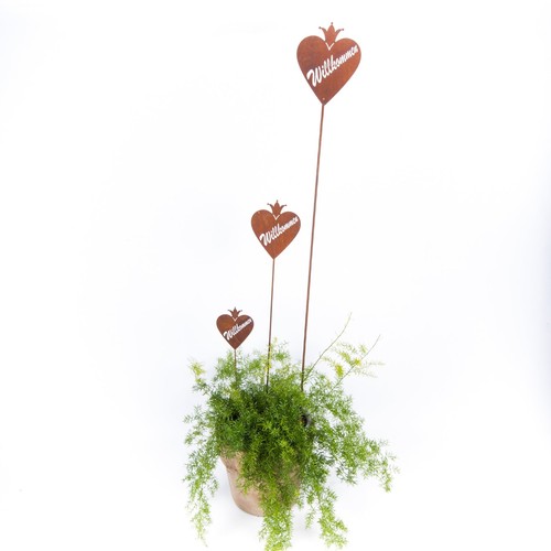 Gartendeko herz auf stab - gartendeko,