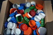 100  Flaschendeckel Plastikdeckel PET Deckel Verschlüsse gebraucht