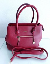 NEU! L'Credi schicke dunkelrote geräumige Tasche Kunstleder