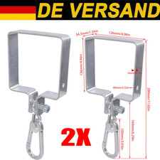 Schaukelhaken für Kantholz 120x120mm mit Karabinerhaken Schaukelschelle Schaukel