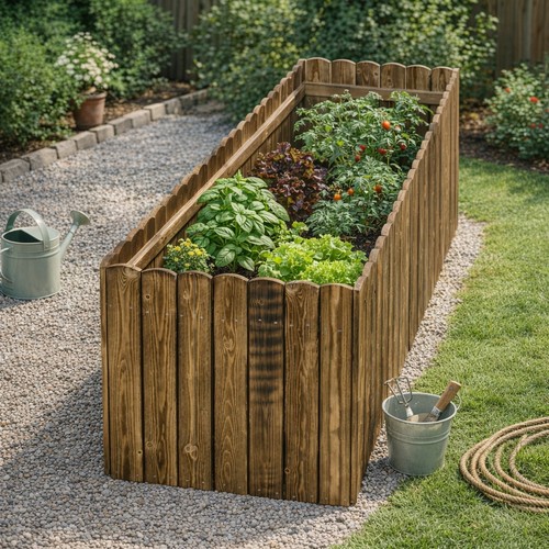 Großer pflanzkasten aus holz - aus,