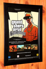 2004 Grand Theft Auto San Andreas GTA Small Werbeblatt Poster Ad Page Framed