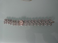 (5304)  Kasper mechanische Damenarmbanduhr Silber 835  Länge ca. 18 cm