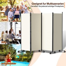 Paravent Faltbar auf Rollen