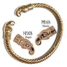 Bronze Wikinger Armreif Rabe