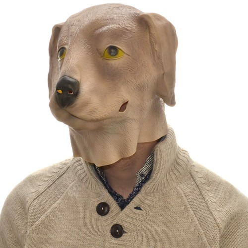 Latex hund maske - maske, voll