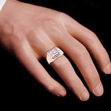 Siegel ring rotgold bicolor - rotgold,