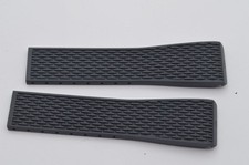 OMEGA KAUTSCHUK ARMBAND 24MM FALTSCHLIESSE 20MM SCHWARZ NEU PLOPROOF CVZ003091