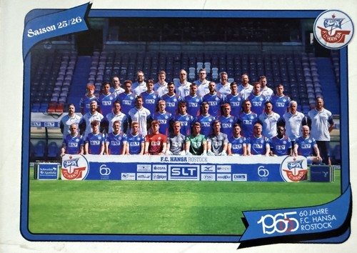 Mannschaftskarte hansa - mannschaftskarte, fc