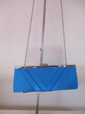 Abendtasche Clutch Türkis Satin Party Elegant Klein