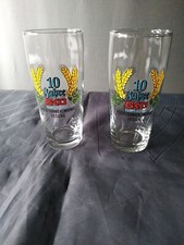 2 DDR Biertulpen VEB Getränkekombinat Dessau "10 Jahre GKD"  Bier Glas 0,25l