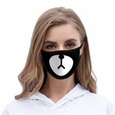 Mundschutz Lustige Maske lustiges Comic Motiv Schnauze schwarz