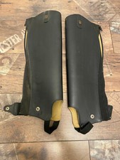 Cavallo Lederchaps, schwarz, ungetragen, Länge 53 cm