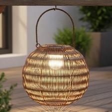 Solar Kugel Leuchte Flecht