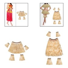 Hawaiianischer Bastrock-Set, Zubehör für Kostümpartys, leicht