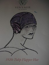 Schnittmuster Retro / Vintage 20ger Jahre Hut Mütze ausgefallen englisch Tulip