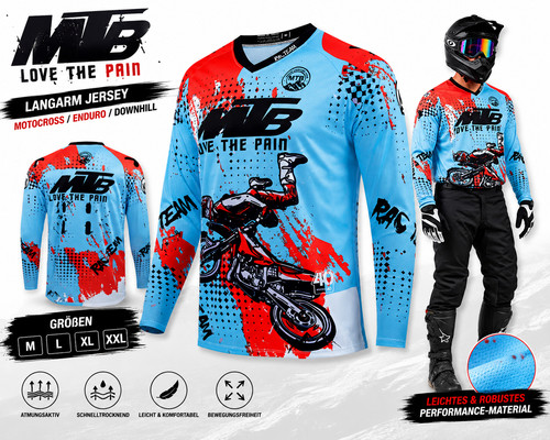 Mtb motocross jersey - motocross, langarm