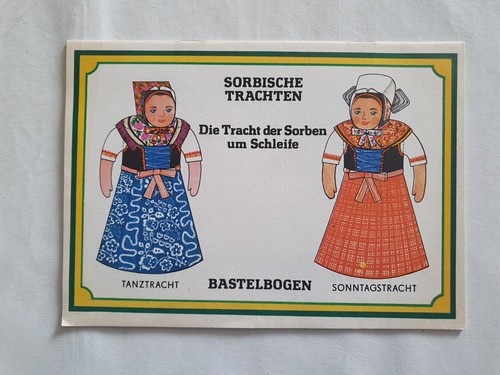 Bastelbogen sorbische trachten - bastelbogen,