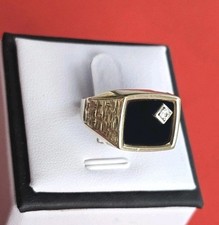 Herrenring mit Onyx Platte aus