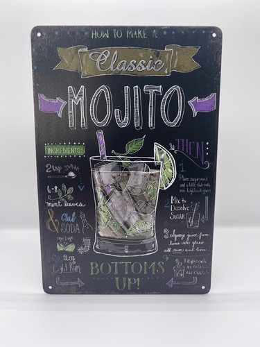 Blechschild cocktail mojito - cocktail,