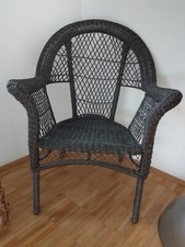 Korb Sessel Ikea schwarz Rattan 