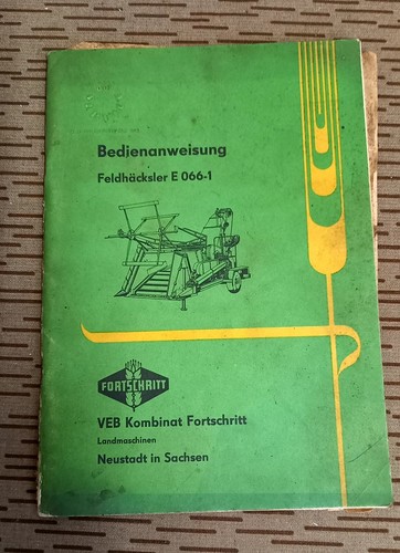 Ddr fortschritt feldhäcksler - fortschritt,
