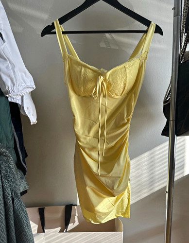 Damen minikleid gelb - damen, xs