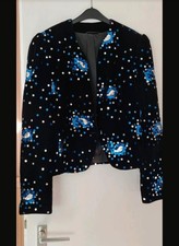 Trachtenjacke Dirndljacke Schwarz Türkis Gr 40 