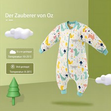 Baby Schlafsack Winter 2,5TOG 100%Baumwolle Mit Füßen Wald Winter Schlafsäcke-DE