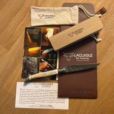 Taschenmesser - edles Laguiole, original Laguiole en Aubrac, Mammut, Damast