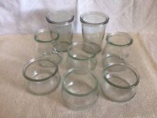 8 Glas - Schälchen für Dessert und Dips - 2 mit Plastikdeckel - 100 - 160 ml