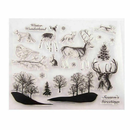 Weihnachten wald hirsch co - hirsch,