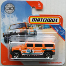 Matchbox Hummer H2 SUV Concept orange Rescue Neu/OVP Geländewagen Mattel MBX 